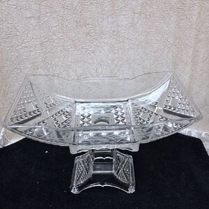 ANTIQUE EAPG 1880s Adams & Co Ashman Crossroads Pattern Compote